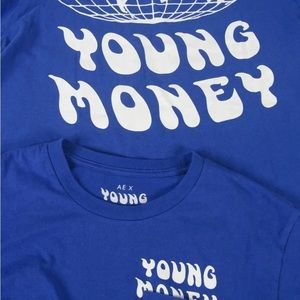 Limited Edition American Eagle x Lil Wayne Young Money S/S Pocket T-Shirt Blue